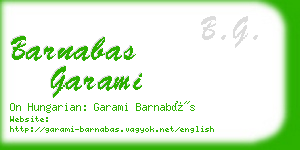 barnabas garami business card